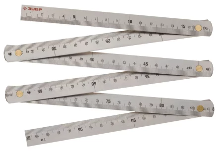 Метр ЗУБР &quot;ЭКСПЕРТ&quot; складной, усиленный, нержавеющая сталь, 1м 3423-1 купить в Ханты-Мансийске