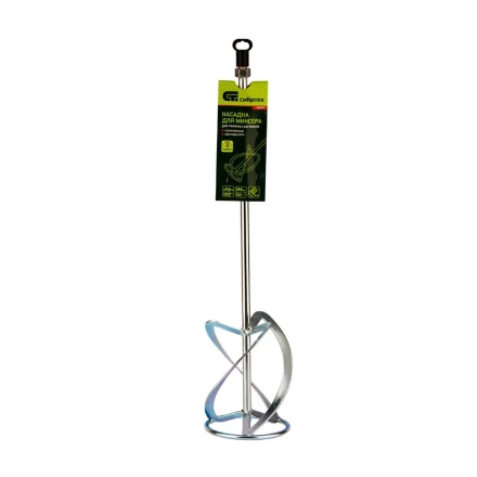 Насадка для миксера Сибртех, для тяжелых растворов, 140 х 590 мм, оцинкованная, хвостовик резьба М14, 848957 купить в Ханты-Мансийске