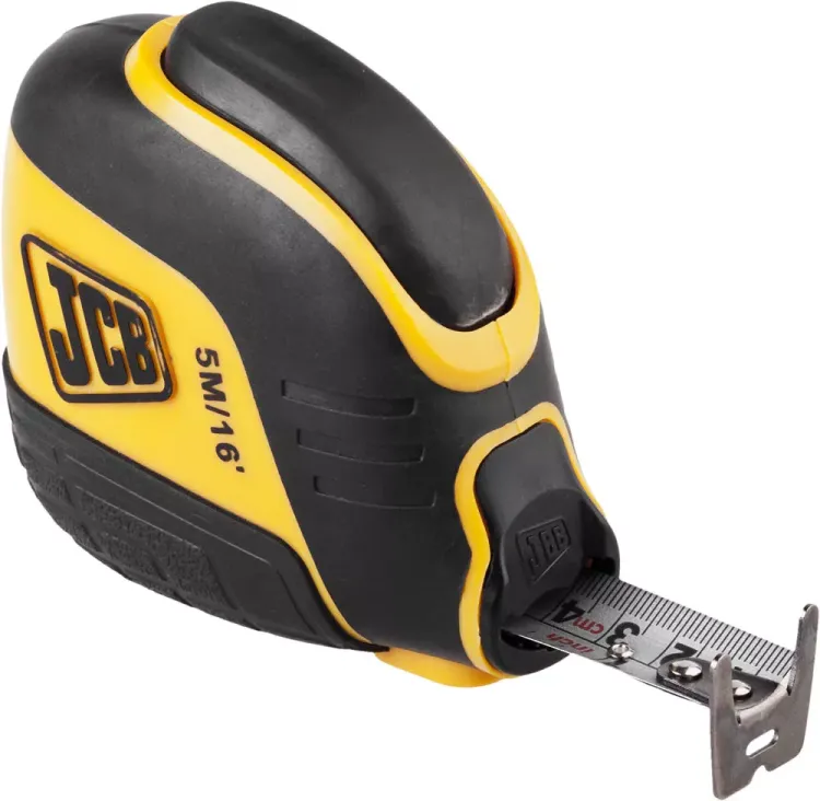 Рулетка JCB, автостоп, двусторонняя шкала, двухкомпонентный корпус, 5м JMS003 купить в Ханты-Мансийске