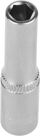 Головка торцовая ЗУБР "МАСТЕР" (1/4"), удлиненная, Cr-V, FLANK, хроматированное покрытие, 7мм 27717-07 купить в Ханты-Мансийске