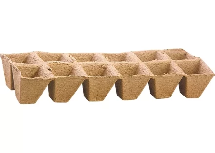 Торфяные горшочки 310х100х50 мм квадратные блок по 12 ячеек Россия 64354 купить в Ханты-Мансийске