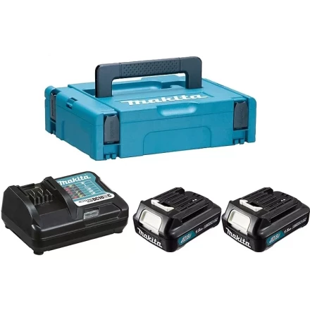 Набор 2 аккумулятора BL1016B + зарядное устройство DC10DW (12В, 1.5Ач, Li-ion, MakPac) Makita 197644-6 купить в Ханты-Мансийске