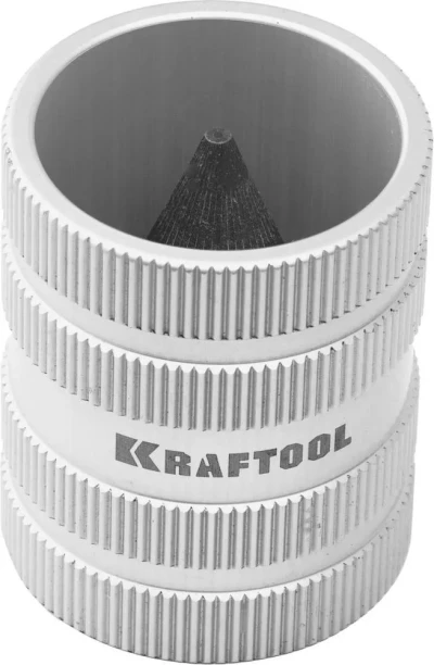 KRAFTOOL EXPERT. Фаскосниматель универсальный внутренний / внешний для труб из нерж. стали, меди, пластика. Металлический корпус. 23790-35
