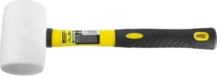 Киянка STAYER "PROFI" резиновая БЕЛАЯ, с фиберглассовой ручкой, 680г 20533-680 купить в Ханты-Мансийске