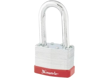 Замок навесной 65 мм удлиненная дужка MATRIX 91811 купить в Ханты-Мансийске