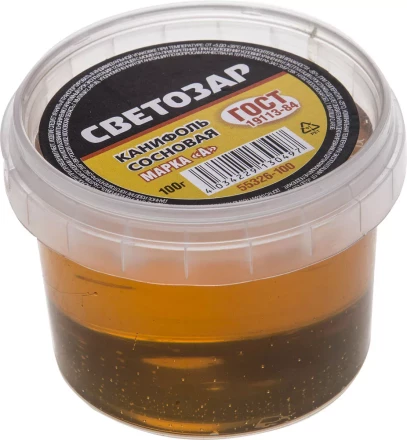 Канифоль СВЕТОЗАР для паяльных работ, пластиковая банка, 100г 55326-100 купить в Ханты-Мансийске