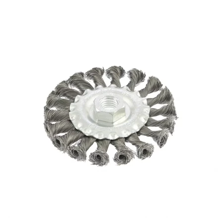 Щетка для УШМ 125 мм М14 плоская крученая проволока 0,8 мм MTX 74644 купить в Ханты-Мансийске