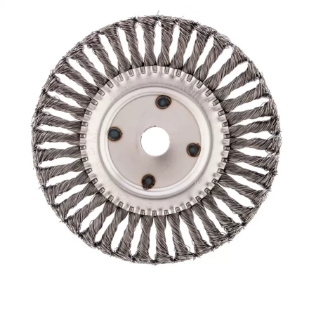 Щетка для УШМ 200 мм посадка 22,2 мм Плоская крученая проволока 0,5 мм Сибртех 746387 купить в Ханты-Мансийске