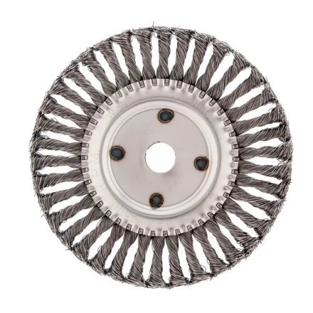 Щетка для УШМ 200 мм посадка 22,2 мм Плоская крученая проволока 0,5 мм Сибртех 746387 купить в Ханты-Мансийске