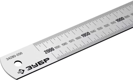 ЗУБР Про-200, длина 2,0 м, усиленная нержавеющая линейка, Профессионал (34280-200) купить в Ханты-Мансийске
