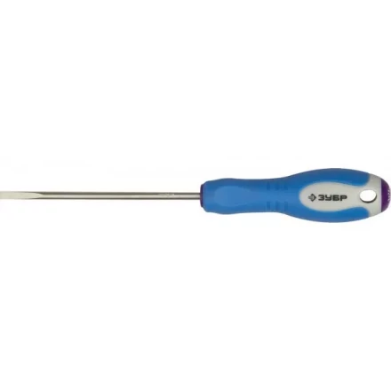 Отвертка ЗУБР, Cr-V сталь, трехкомпонентная рукоятка, цветовая индикация типа шлица, SL, 3,0x75мм 25251-3.0-075 купить в Ханты-Мансийске