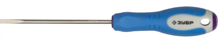 Отвертка ЗУБР, Cr-V сталь, трехкомпонентная рукоятка, цветовая индикация типа шлица, SL, 3,0x75мм 25251-3.0-075 купить в Ханты-Мансийске