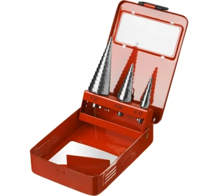 ЗУБР 4-30 мм, 3 шт, сталь Р4М2, набор ступенчатых сверл (29665-4-30-H3) купить в Ханты-Мансийске