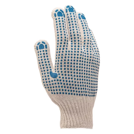 Перчатки трикотажные, с 2хПВХ точкой, 7 класс// Россия 67824 купить в Ханты-Мансийске