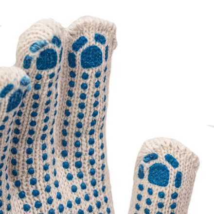 Перчатки трикотажные, с 2хПВХ точкой, 7 класс// Россия 67824 купить в Ханты-Мансийске