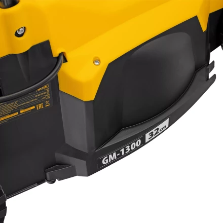 Газонокосилка электрическая GM-1300, 1300 Вт, шир. 32 см, 5 уров., травосб. 35 л Denzel 96627 купить в Ханты-Мансийске
