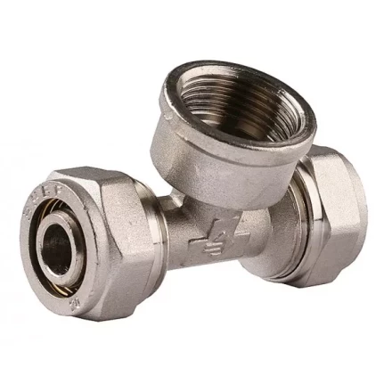 Тройник ЗУБР с внутренней резьбой, цанга-гайка, 1/2"х16х2,0 мм, никель 51406-16-1/2 купить в Ханты-Мансийске