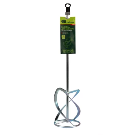 Насадка для миксера, для легких растворов, 140 х 590 мм, оцинкованная, хвостовик резьба М14 Сибртех 848987 купить в Ханты-Мансийске