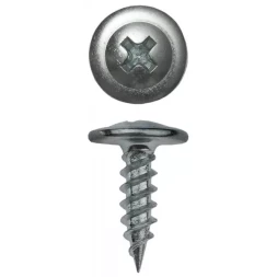 Саморезы ЗУБР с прессшайбой по листовому металлу до 0,9мм, PH2, 4,2х25мм, ТФ2, 800шт 4-300192-42-025