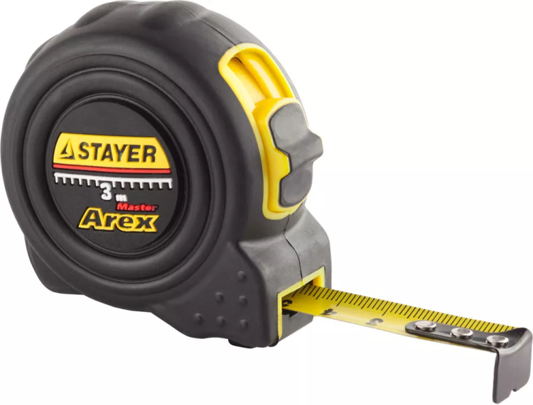 Рулетка STAYER "PROFI" "AREX", двухкомпонентный противоударный корпус, упрочненное полотно, 3м/16мм 3410-03_z01 купить в Ханты-Мансийске