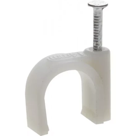 ЗУБР &quot;МАСТЕР&quot;. Скоба-держатель для круглого кабеля, с оцинкованным гвоздем, 14 мм, 30 шт 45111-14 купить в Ханты-Мансийске