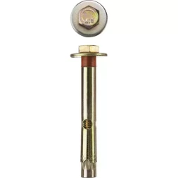 Болт анкерный ЗУБР с пластиковым кольцом, желтопассивированный, 12х110мм, ТФ2, 15шт 4-302312-12-110