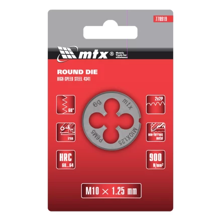 Плашка Matrix М10 х 1.25 мм, Р6М5, 770919 купить в Ханты-Мансийске