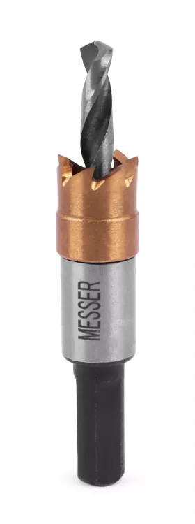 HSS-TiN коронка MESSER 12мм с центр. сверлом без пружины для  лист. материала до 2 мм ц/х купить в Ханты-Мансийске