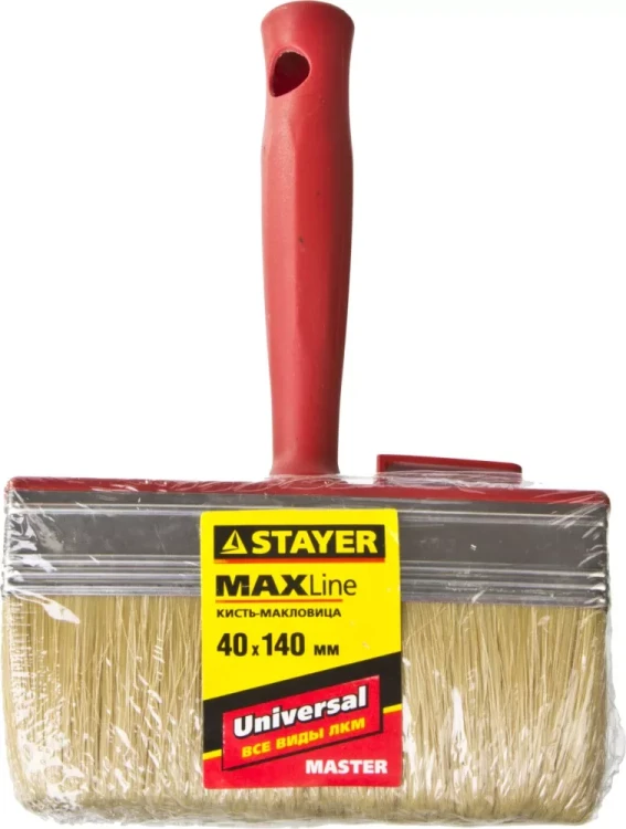 Макловица STAYER "MASTER" UNIVERSAL, светлая щетина, пластмассовый корпус, 4х14см 01824-14 купить в Ханты-Мансийске
