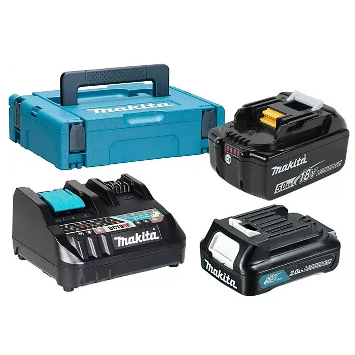 Набор 2 аккумулятора BL1850Bx1 шт. и BL1021Bx1 шт.+ зарядное устройство DC18RE Makita 199024-2 купить в Ханты-Мансийске