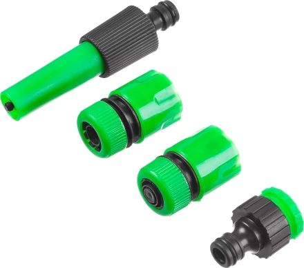 Набор поливочный РОСТОК: Наконечник, 2 соединителя 1/2&quot;, адаптер внешний 427262 купить в Ханты-Мансийске