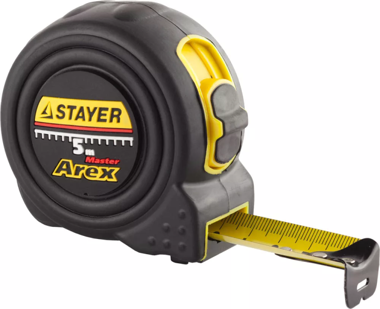 Рулетка STAYER "PROFI" "AREX", двухкомпонентный противоударный корпус, упрочненное полотно, 5м/19мм 3410-05_z01 купить в Ханты-Мансийске