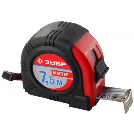 Рулетка ЗУБР "МАСТЕР", обрезиненный корпус, 7,5мх25мм 34055-08-25_z01 купить в Ханты-Мансийске