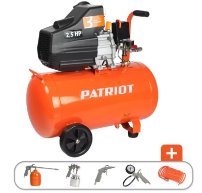 Компрессор масляный поршневой прямой привод PATRIOT EURO 50-260K набор KIT 5B