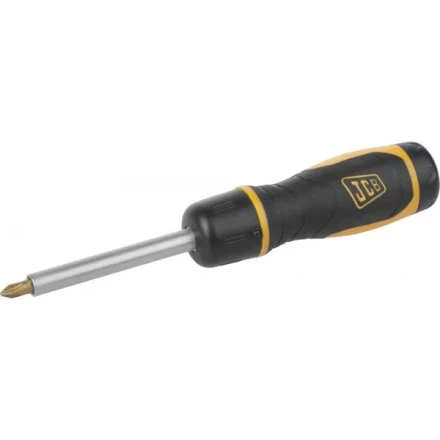 Набор JCB: Отвертка реверсивная, с битами из хромомолибденовой стали, 7 предм.: SL 5, 6мм; PH№ 1, 2; PZ№ 1, 2 JSD025 купить в Ханты-Мансийске