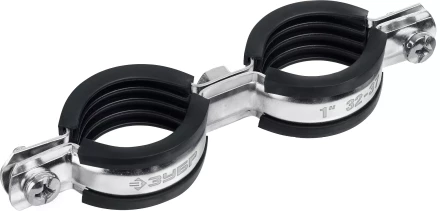 ЗУБР 1, цинк, 8 шт, двойной трубный хомут (37890-32-37) купить в Ханты-Мансийске