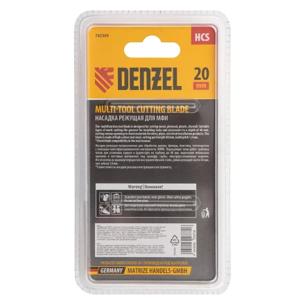 Насадка для МФИ режущая пазовая прямая, HCS, по дереву, 20 х 1.4 мм, мелкий зуб Denzel 782309 купить в Ханты-Мансийске