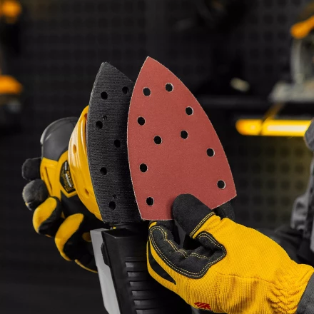 Треугольник абразивный на ворc. подложке под "липучку", перф., P 240, 150х150х100 мм, 5 шт. Denzel 738667 купить в Ханты-Мансийске