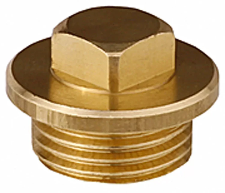 Заглушка GENERAL FITTINGS, 6-ти гранная головка с прижимной шайбой, никелированная латунь, наружная резьба, 1" 51099-1 купить в Ханты-Мансийске