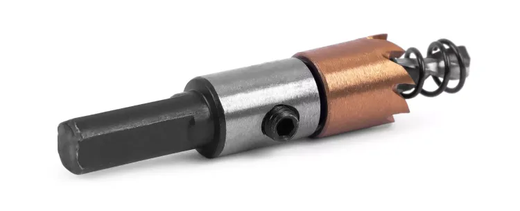 HSS-TiN коронка MESSER  13мм с центр. сверлом и толкающей пружиной для  лист. материала  до 2 мм ц/х купить в Ханты-Мансийске