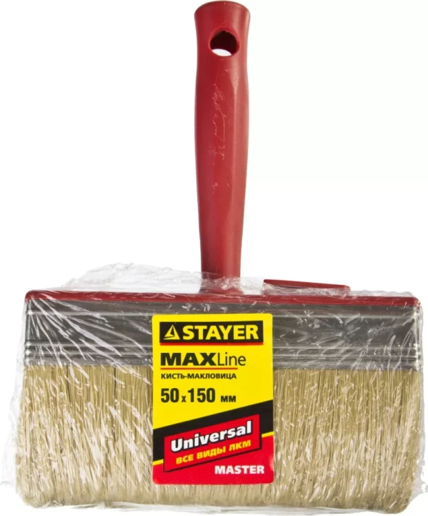 Макловица STAYER "MASTER" UNIVERSAL, светлая щетина, пластмассовый корпус, 5х15см 01824-15 купить в Ханты-Мансийске