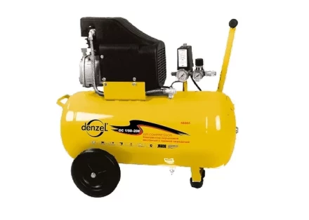 Компрессор пневматический поршневой прямой привод 50 литров DENZEL 58066 купить в Ханты-Мансийске