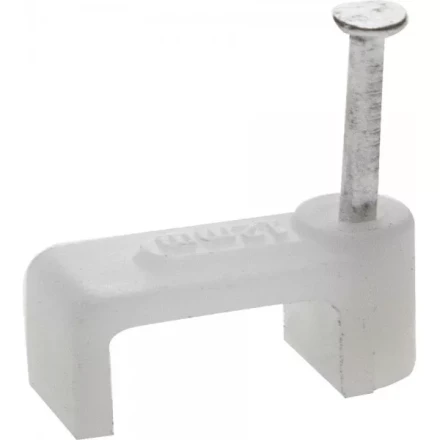 ЗУБР &quot;МАСТЕР&quot;. Скоба-держатель для плоского кабеля, с оцинкованным гвоздем, 10 мм, 40 шт 45112-10 купить в Ханты-Мансийске