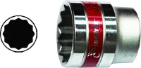 Головка торцевая 30 мм 12-гранная CrV под квадрат 1/2" хромированная MATRIX MASTER 13697