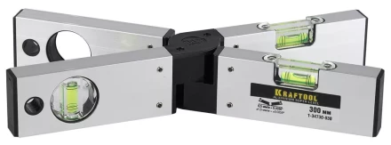 Уровень KRAFTOOL &quot;PRO&quot; &quot;MASS Level&quot;, раскладной, 3 ампулы, 300мм 1-34730-030 купить в Ханты-Мансийске