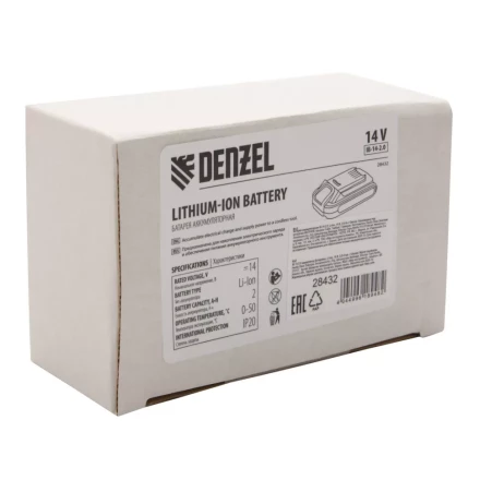 Батарея аккумуляторная Denzel IB-14-2.0, Li-Ion, 14 В, 2.0 А/ч 28432 купить в Ханты-Мансийске