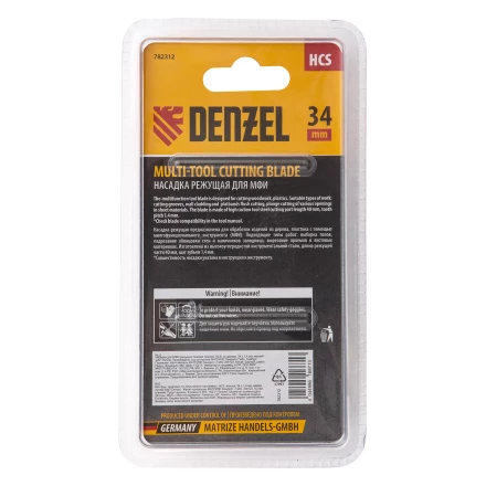 Насадка для МФИ режущая пазовая прямая, HCS, по дереву, 34 х 1.4 мм, мелкий зуб Denzel 782312 купить в Ханты-Мансийске