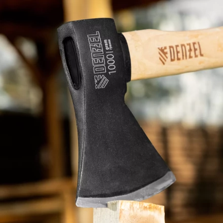 Топор, 1000 г Denzel 21634, кованый, буковое топорище купить в Ханты-Мансийске