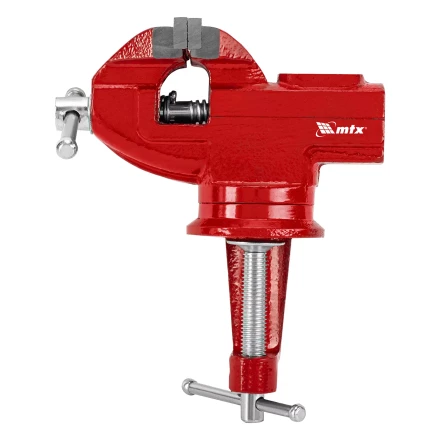 Тиски слесарные MTX 50 мм настольные поворотные c наковальней 18675 купить в Ханты-Мансийске