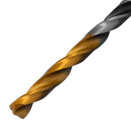 Сверло спиральное по металлу Denzel 4 x 75мм, Р6М5, Golden Tip, многогранная заточка 718272 купить в Ханты-Мансийске